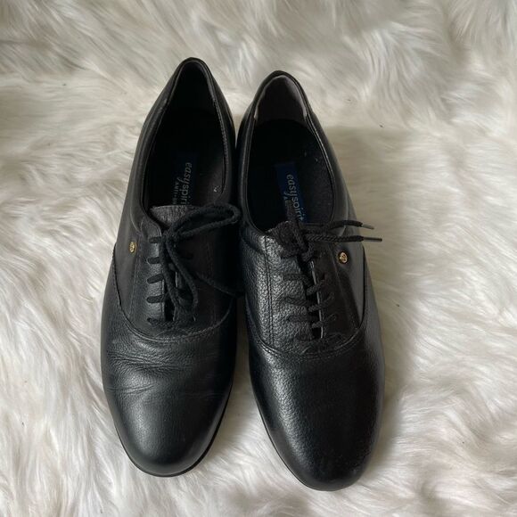 Easy Spirit Anti-Gravity black leather lace up loafers round toe size10 - Picture 3 of 9